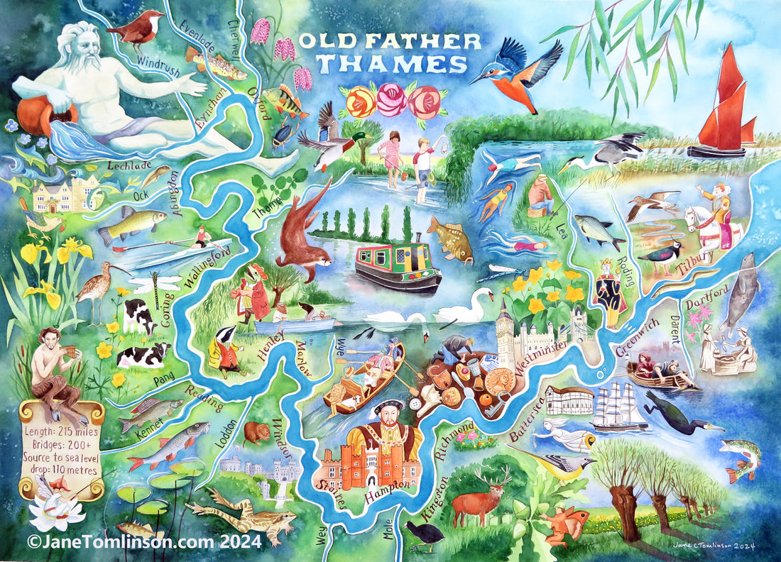 A painting of the river god Old Father Thames