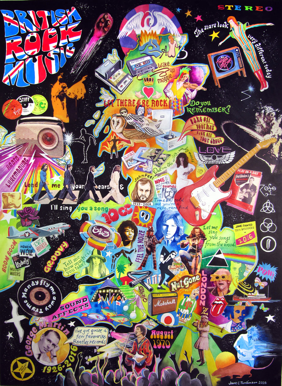 British Rock Music painting