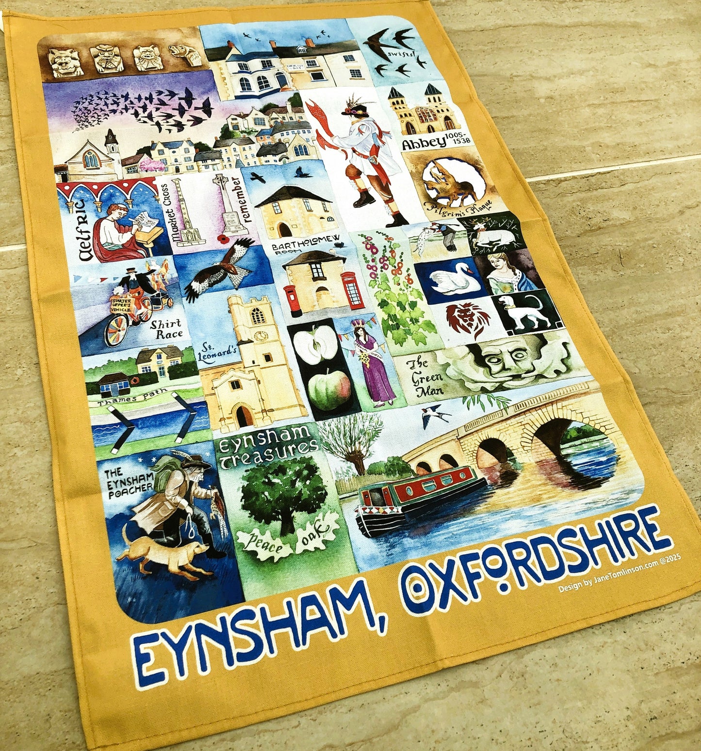 Eynsham Treasures Tea Towel