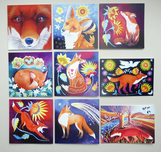 Fox greetings cards - choose from 10 designs