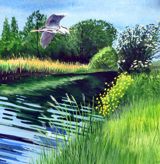 Heron over the Thames
