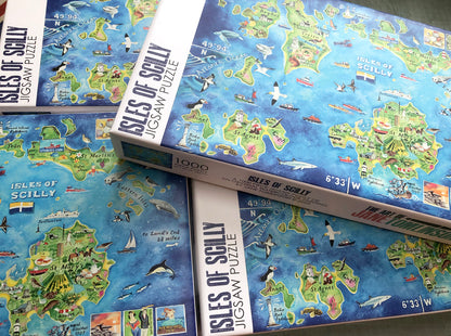 boxes of Scilly jigsaw puzzles