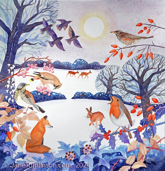 Winter song 🎄🎁 six secular Christmas cards