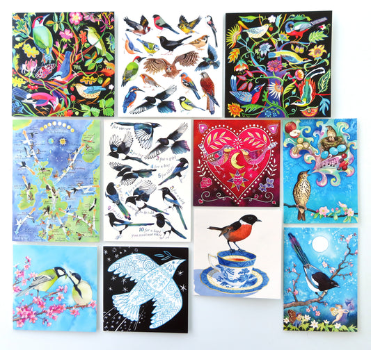 Birds greetings cards - choose from 12 designs
