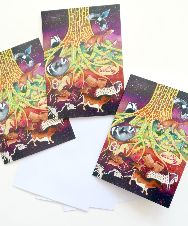 Dig on Down greetings cards