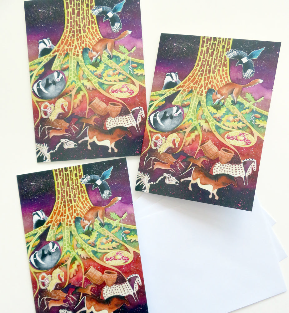 Dig on Down greetings cards