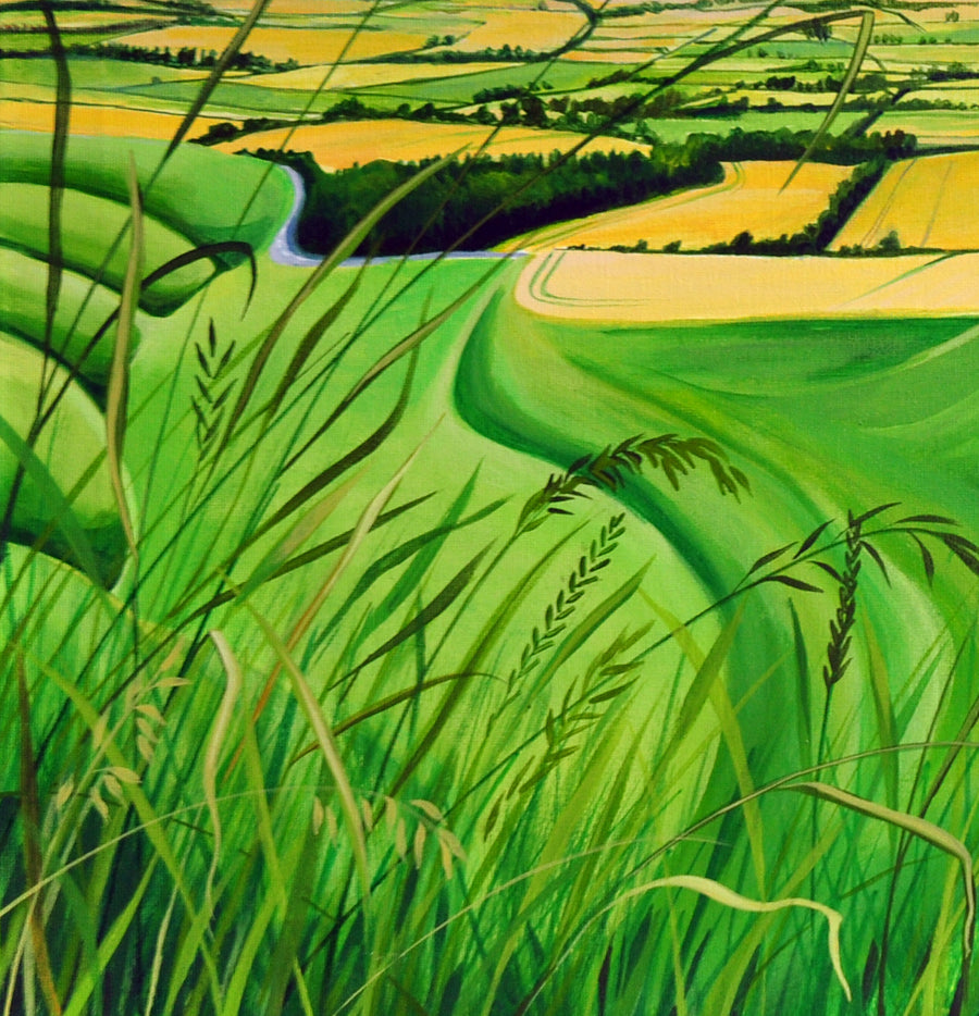 Long grass at White Horse Hill - a digital file for self-printing