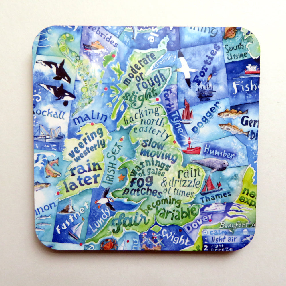 shipping forecast coaster