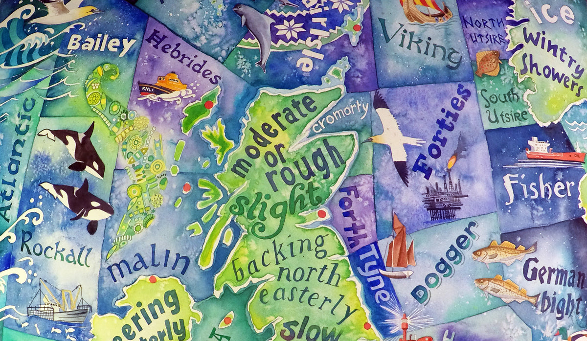 moderate or rough - detail from a painting of the shipping forecast