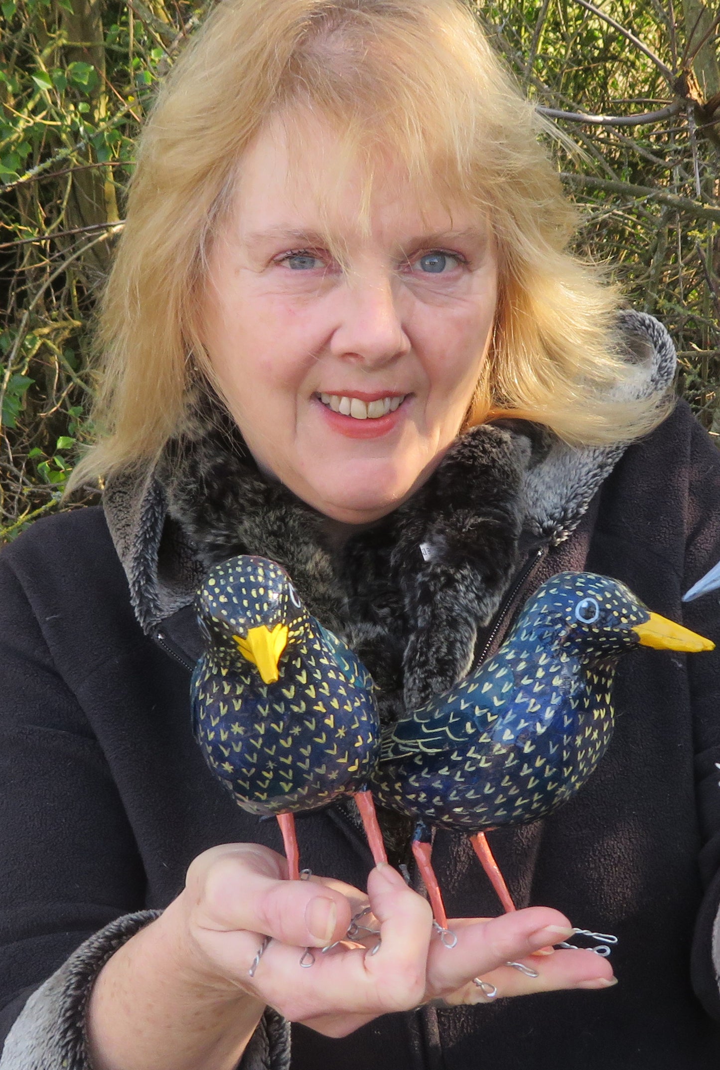 Paper mache birds