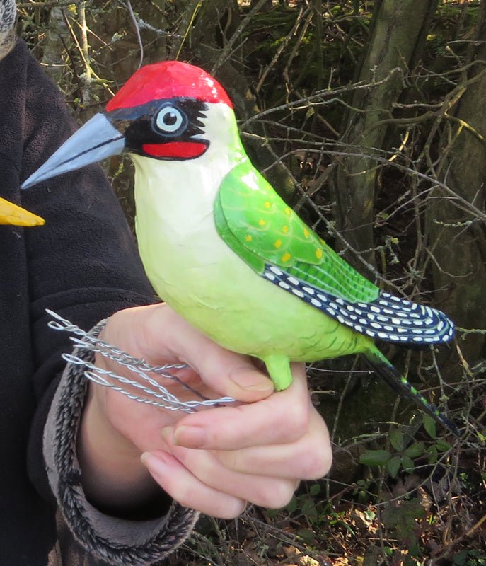 Paper mache birds