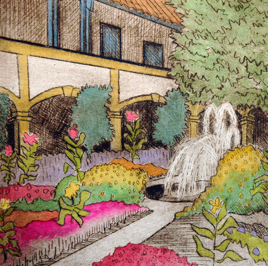 Vincent's hospital courtyard in Arles