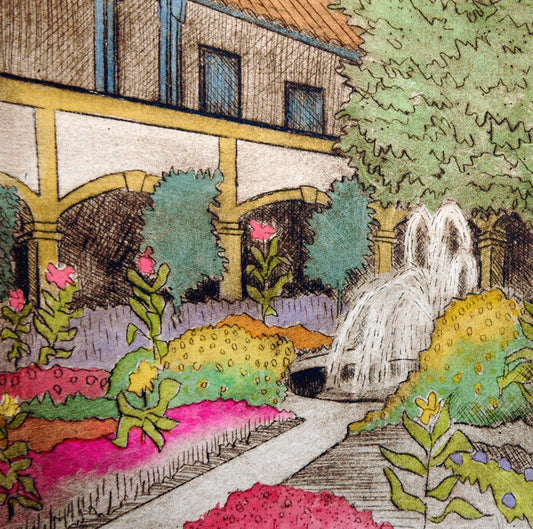 Vincent's hospital courtyard in Arles