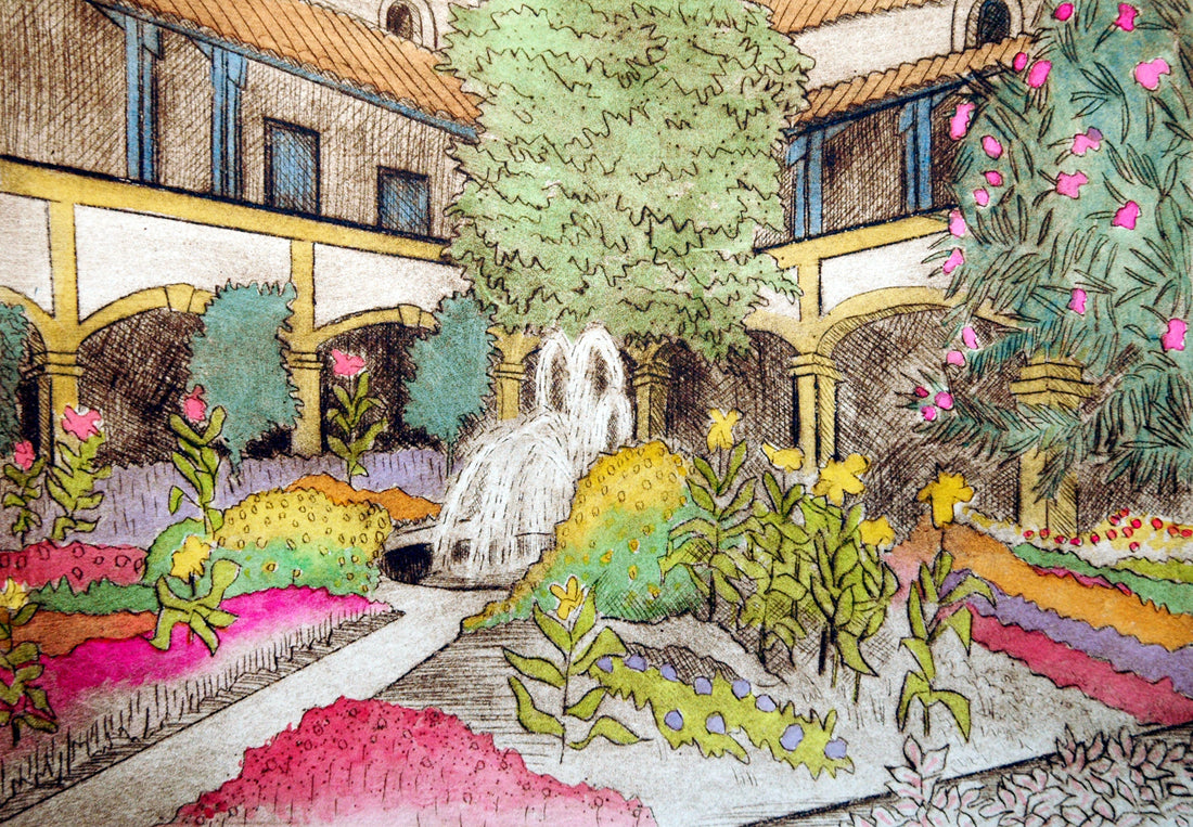 Vincent's hospital courtyard in Arles