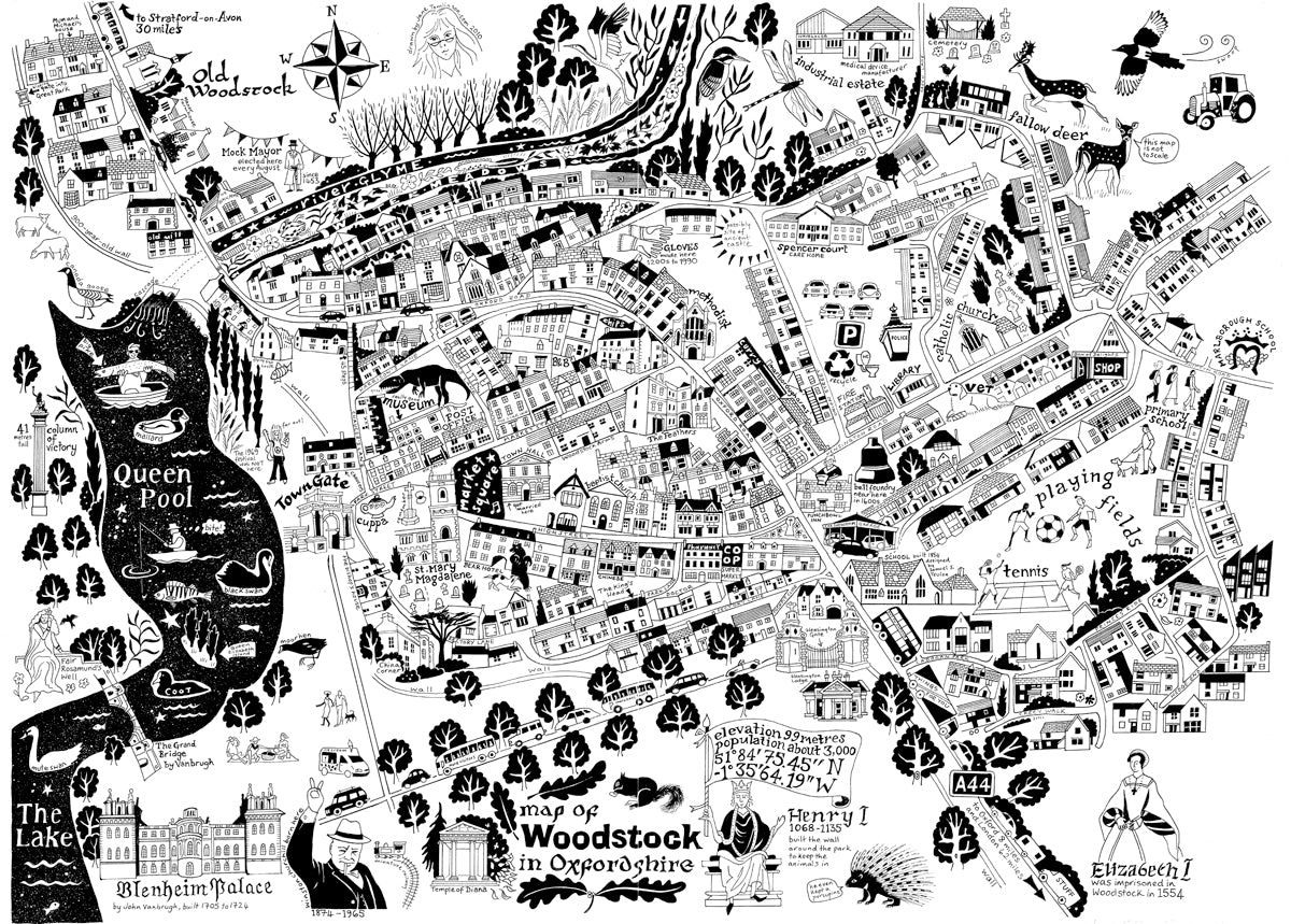 Map of Woodstock