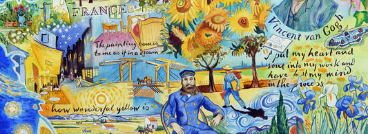Map of Vincent van Gogh - a painting of the places Vincent lived and worked