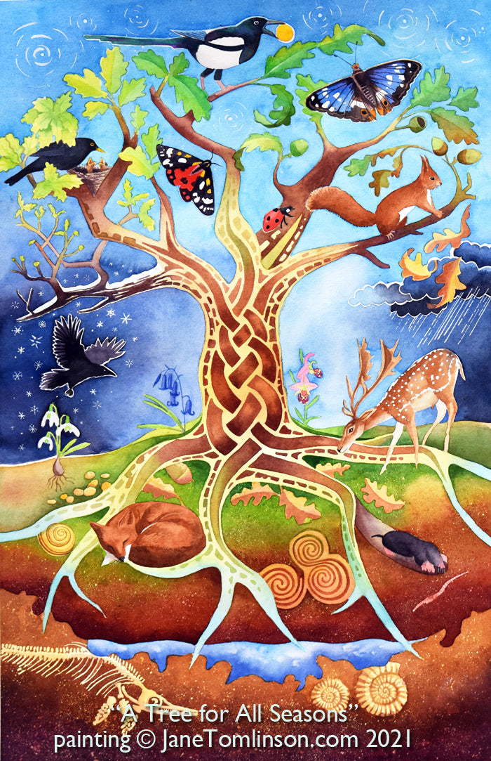 Detail of "A tree for all seasons" painting