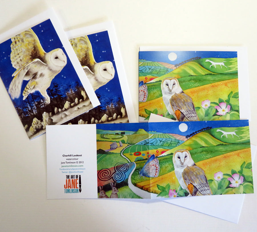 Barn owl greetings cards