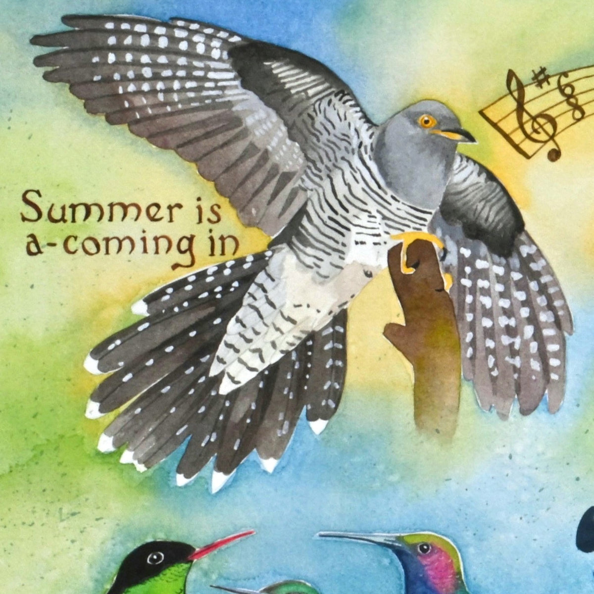 Bird songs - a painting about birds and music
