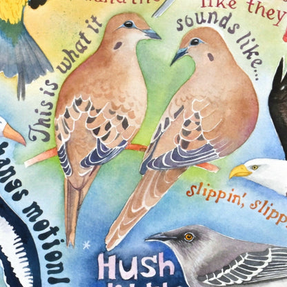 Bird songs - a painting about birds and music