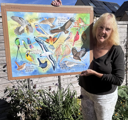 Bird songs - a painting about birds and music