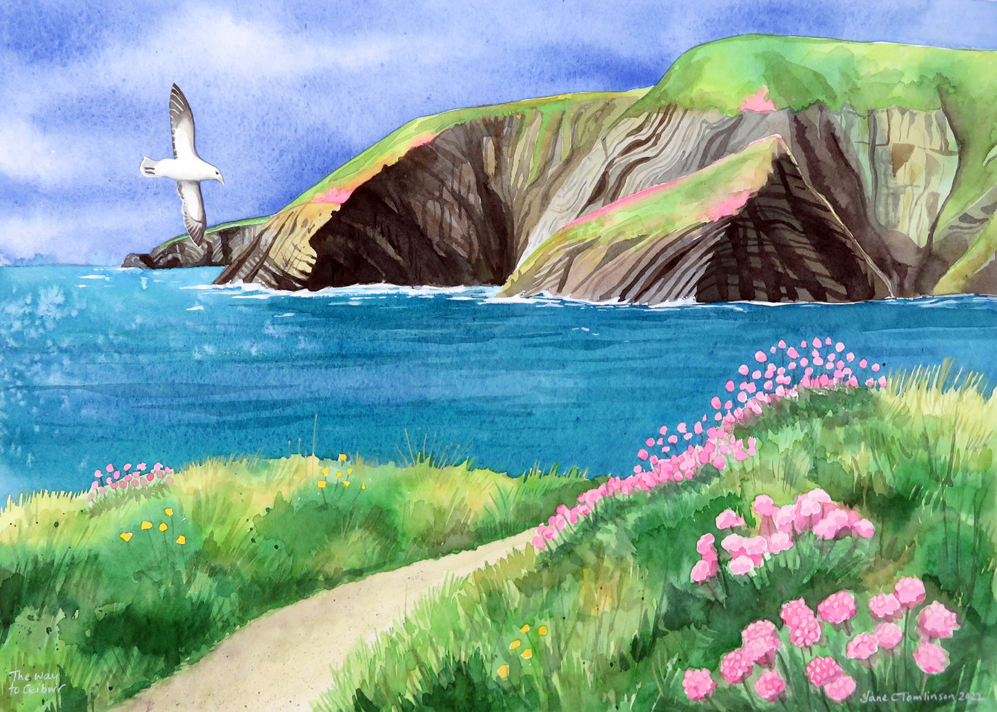 Ceibwr Bay painting