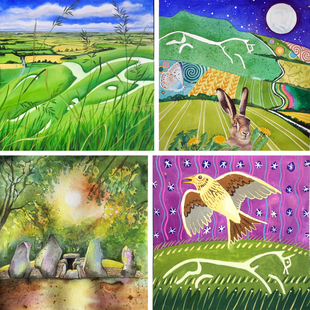 White Horse Hill greetings cards