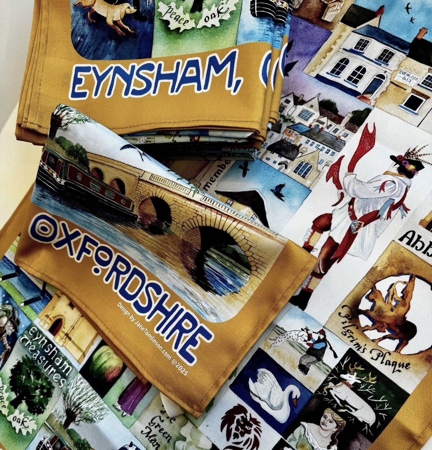Eynsham Treasures tea towel