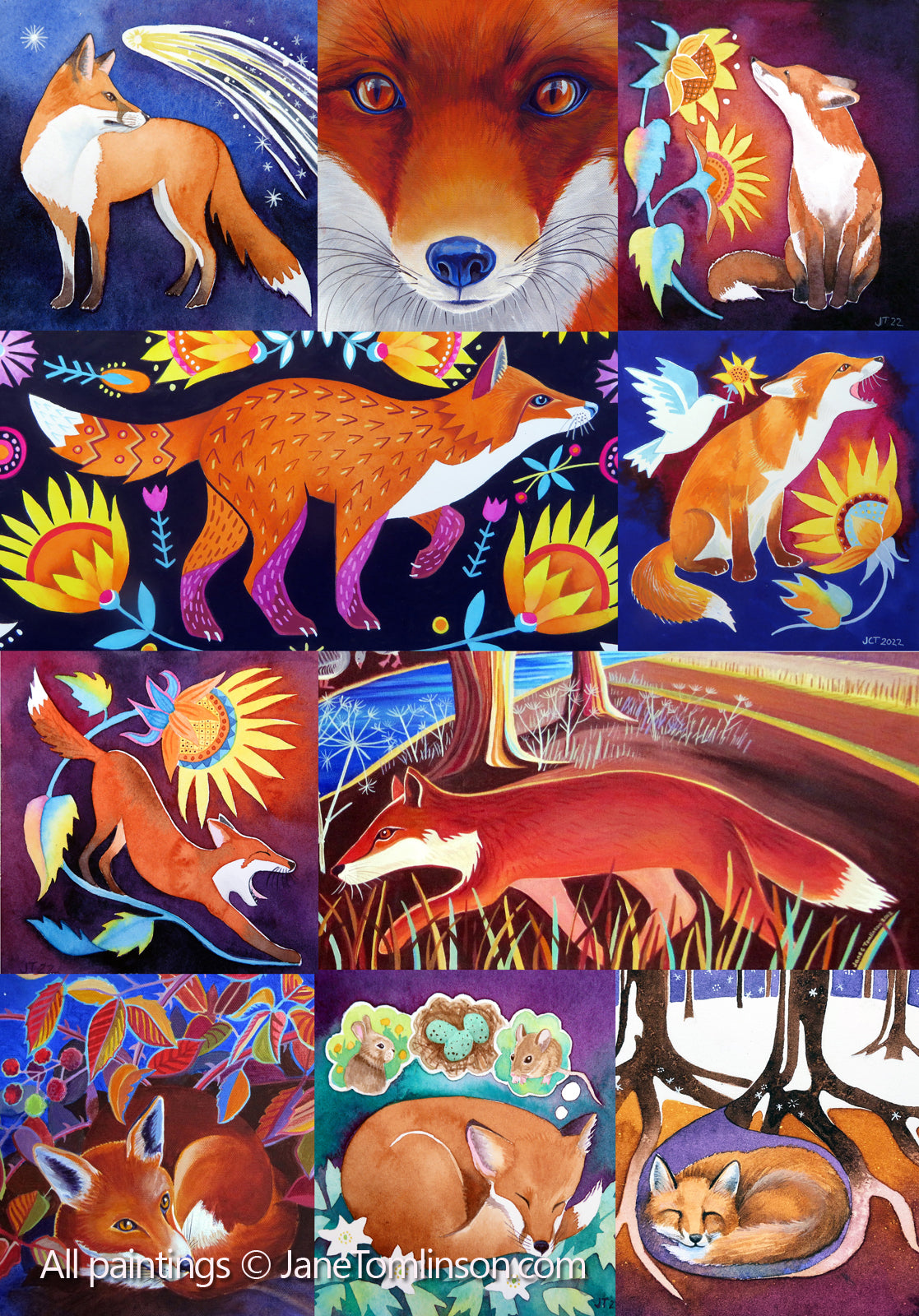 Ten foxes by Jane Tomlinson