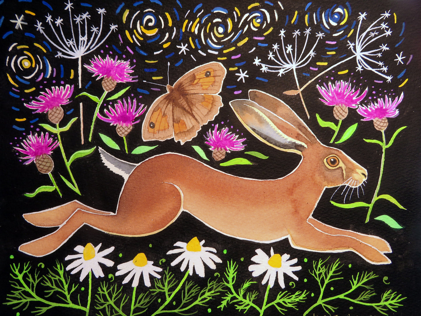 Brown hares greetings cards - choose from 4 designs