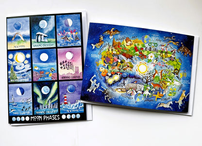 The Sun and the Moon greetings cards - choose from 2 designs