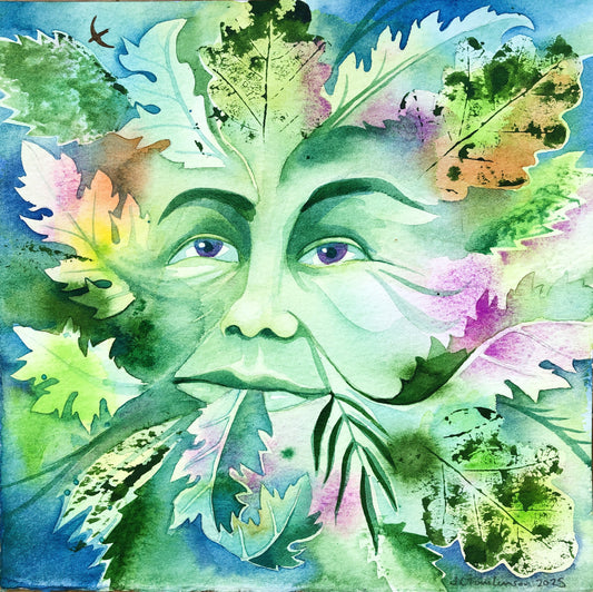 Green Man and Acanthus Leaves