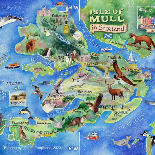 Map of Mull - detail from central section