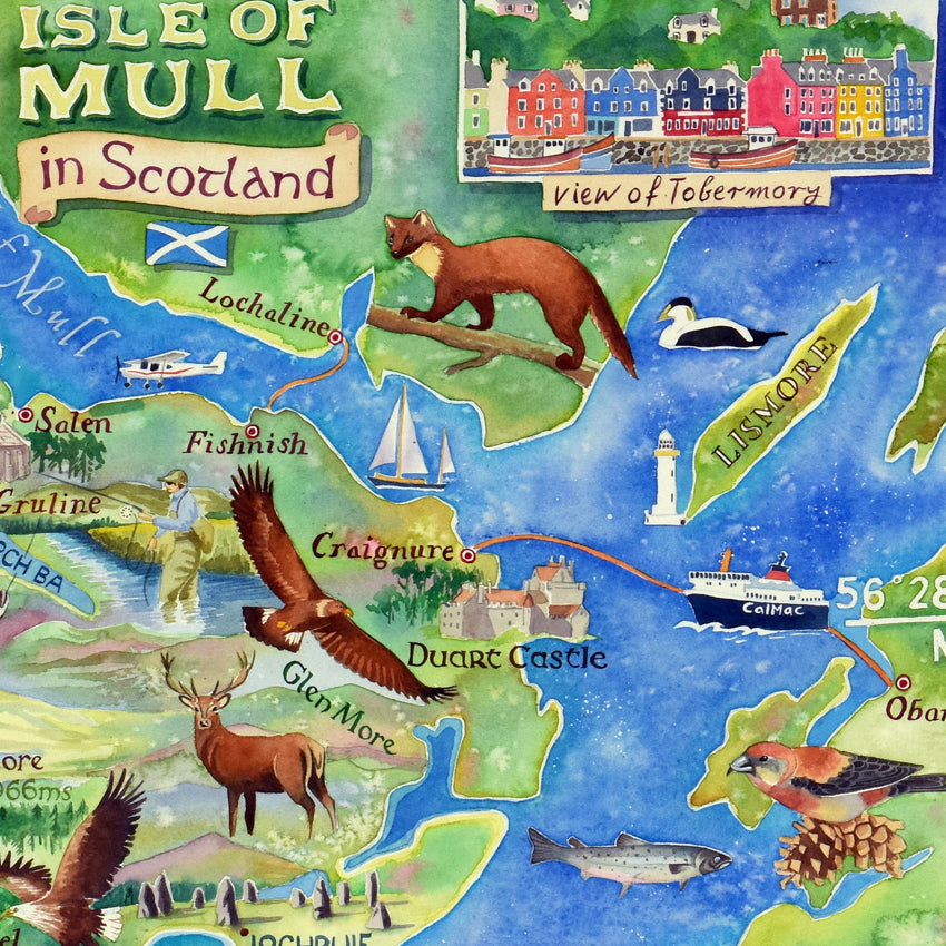 Map of Mull - a painting of the Isle of Mull, Scotland