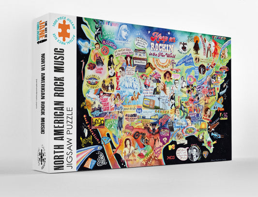 North American Rock Music map jigsaw puzzle