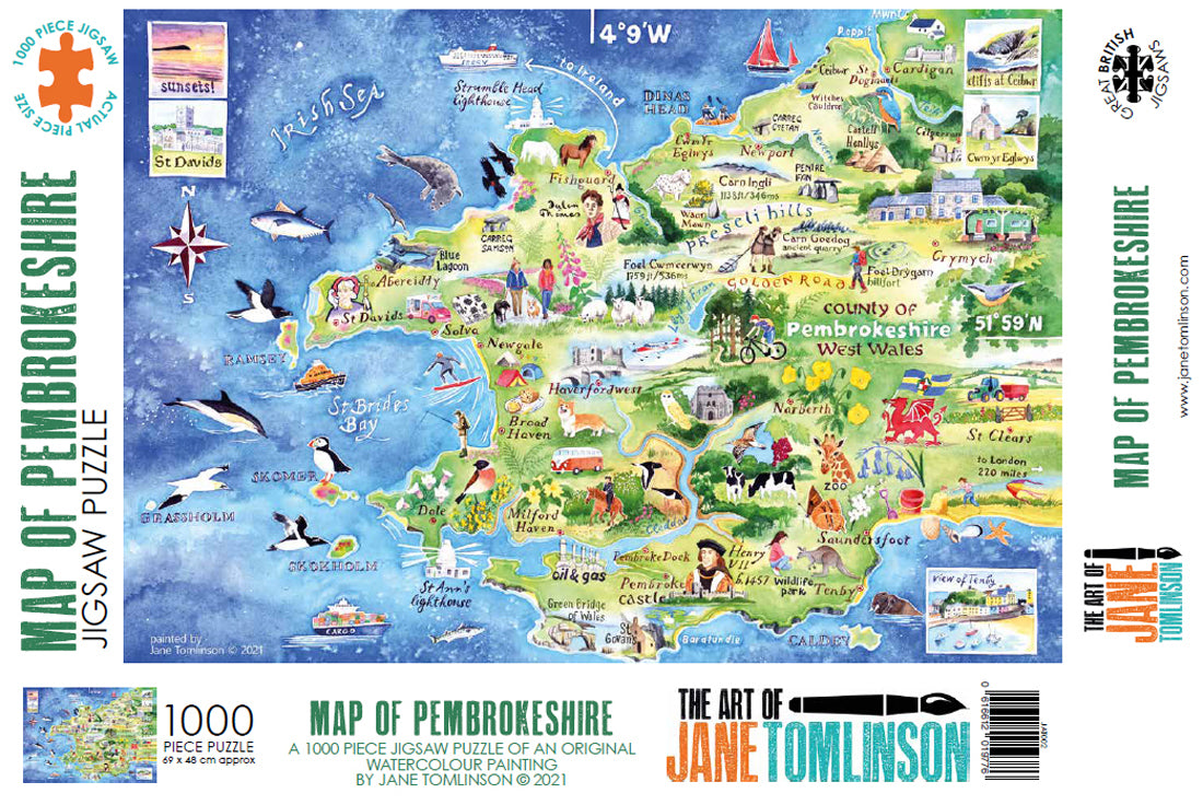Pembrokeshire Map jigsaw puzzle