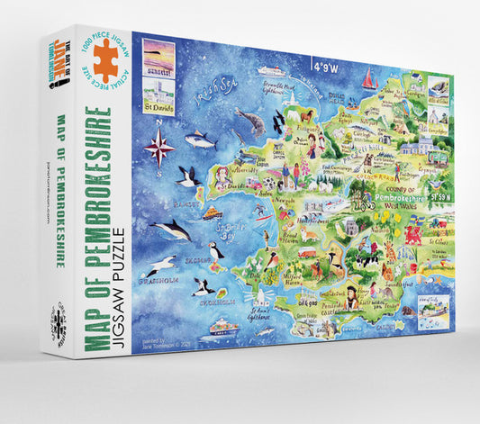 Pembrokeshire Map jigsaw puzzle box