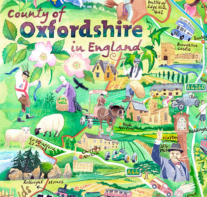 Oxfordshire greetings card