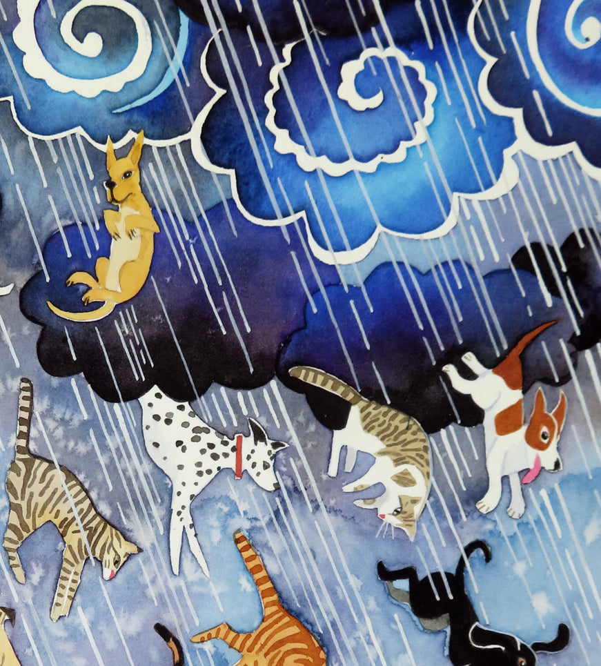 Raining Cats and Dogs - a digital image for self-printing