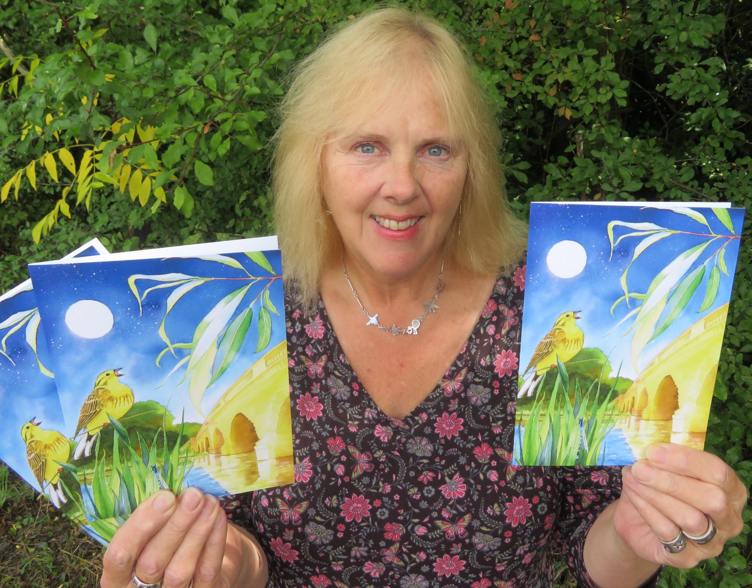 Greetings cards of a painting entitled River Song