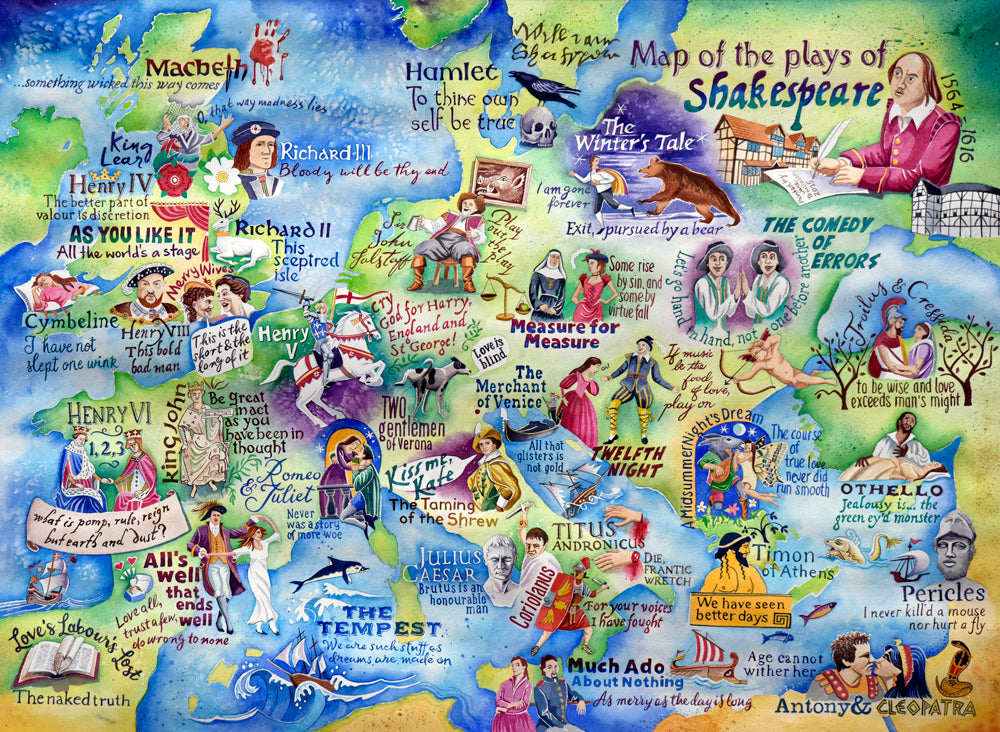Shakespeare map painting