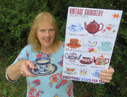 jigsaw puzzle of teacups and teapots