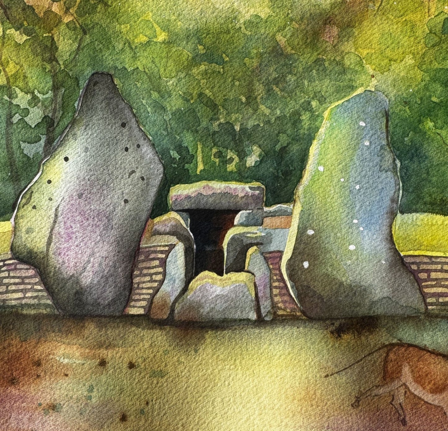 a painting of Wayland's Smithy 