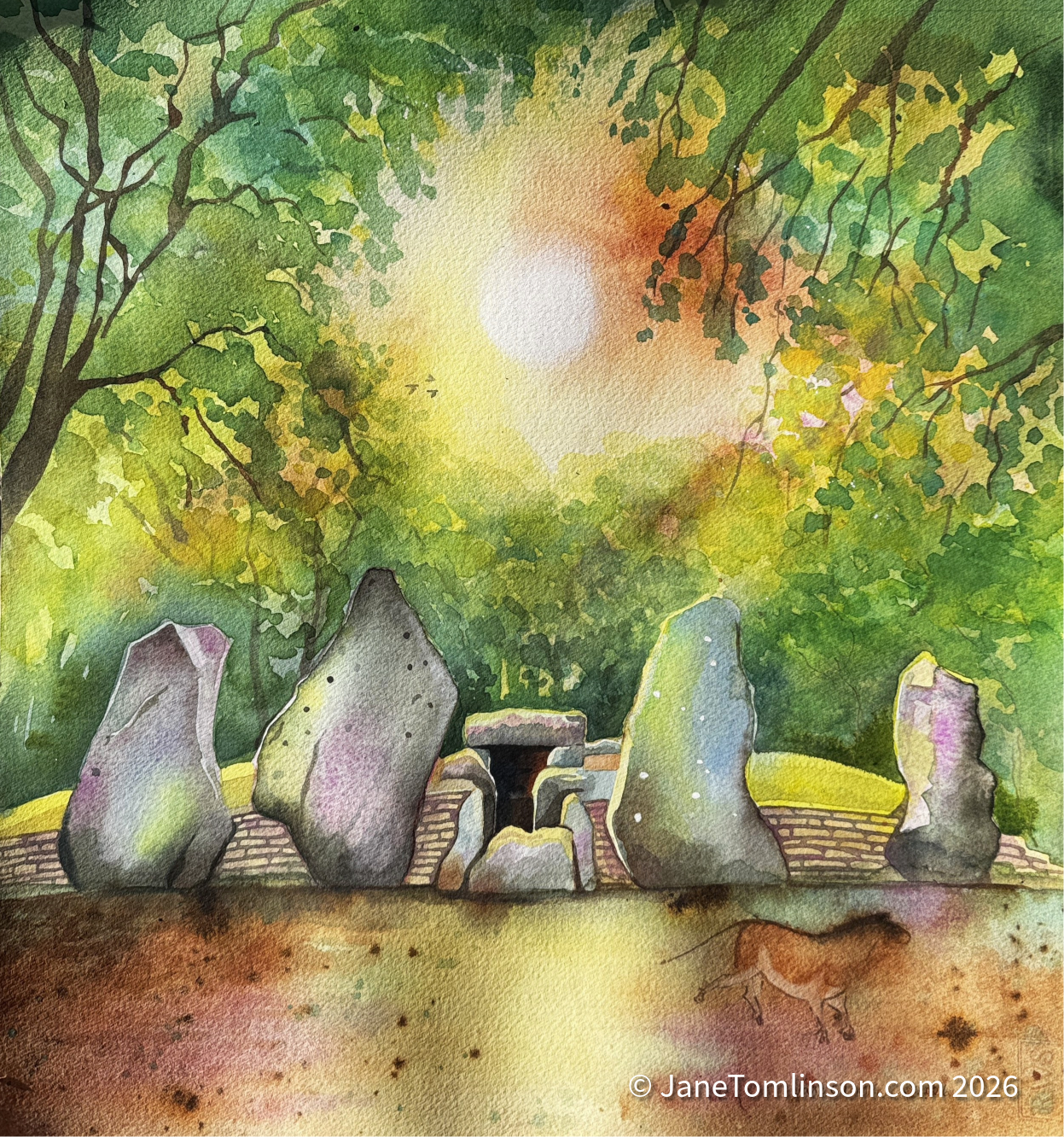 Wayland's Smithy long barrow painting