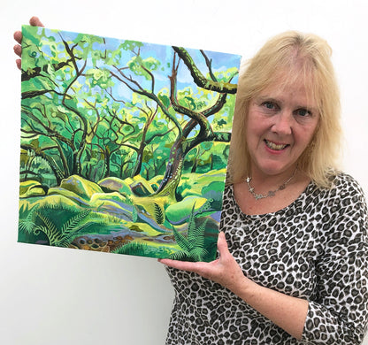 Wistman's Wood painting with the artist