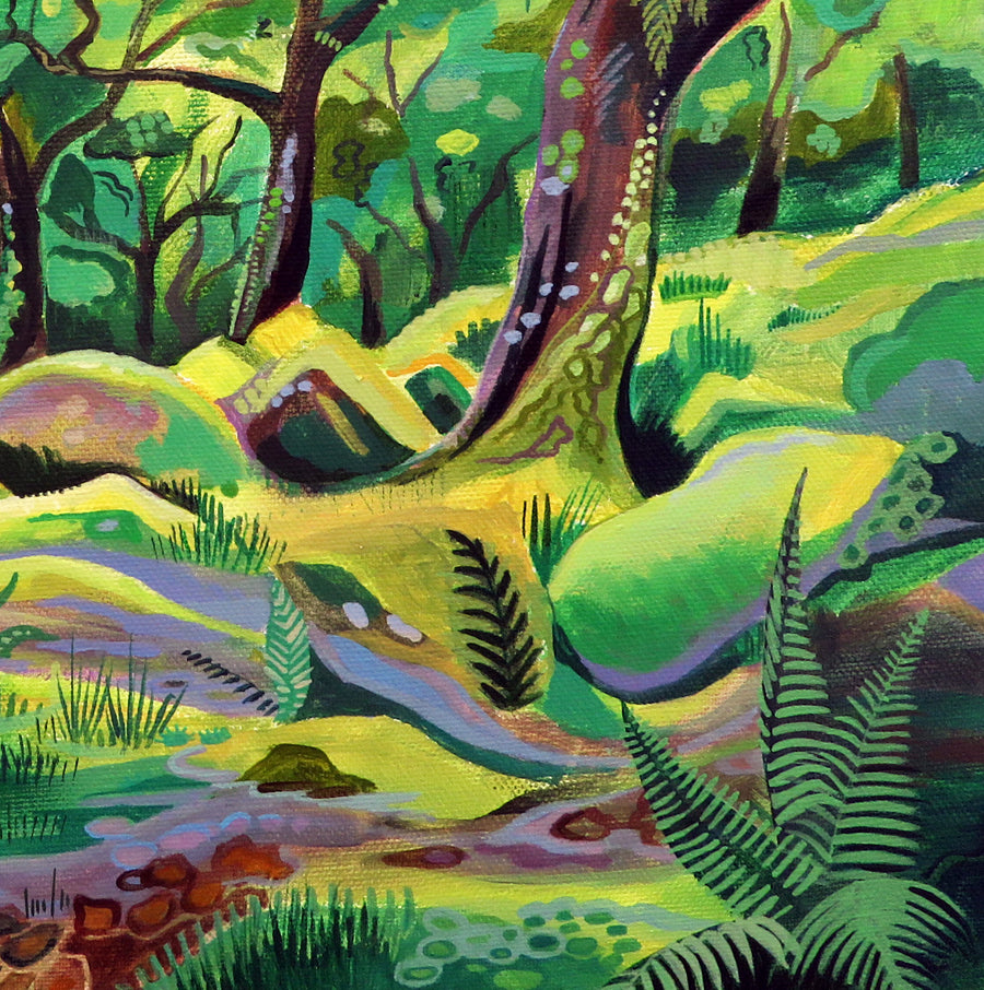 Wistman's Wood detail of a painting