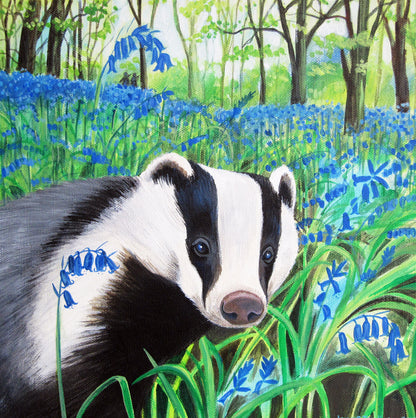 Beautiful badgers greetings cards - (sale of smaller cards, pack of three)