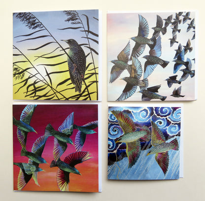 Starlings greetings cards - choose from 8 designs