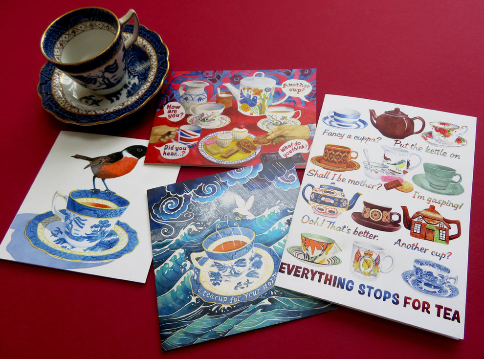 Tea Card Sentiments Tea time greetings cards - choose from 5 designs