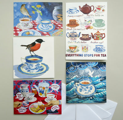 Tea time greetings cards - choose from 5 designs
